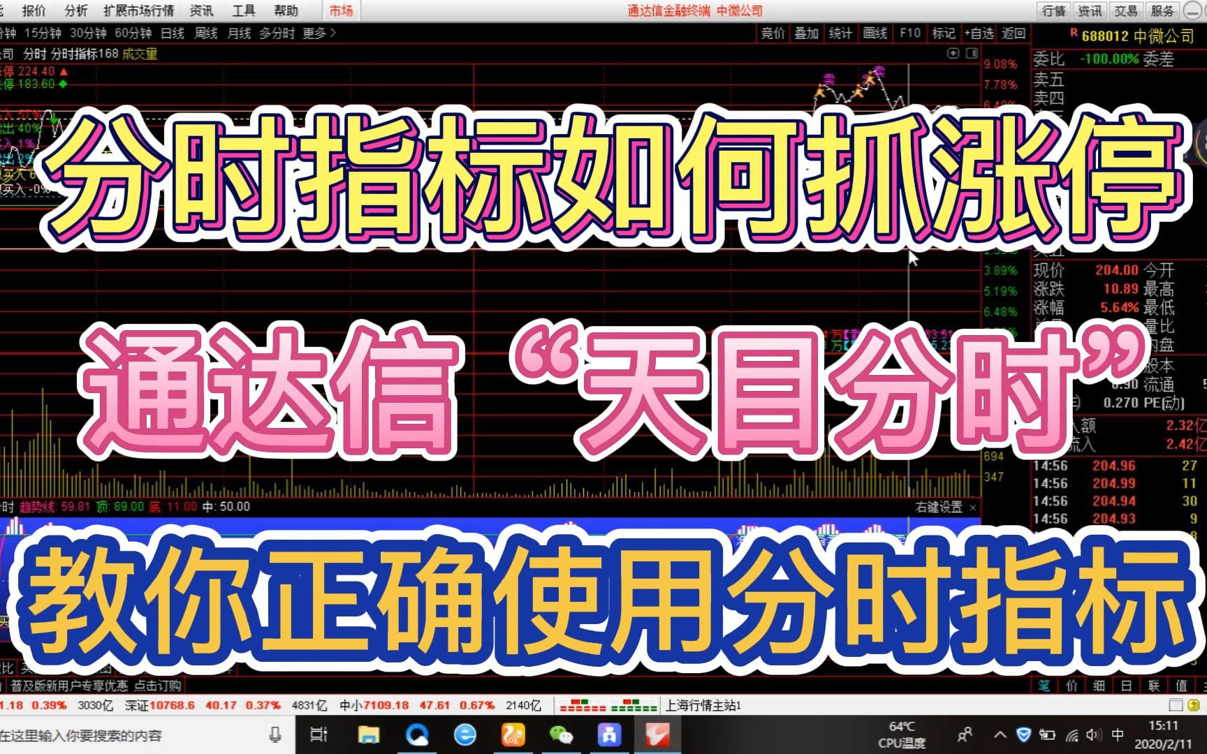 通达信分时指标如何抓涨停,【天目分时】做T指标, 教你正确使用分时指标哔哩哔哩bilibili