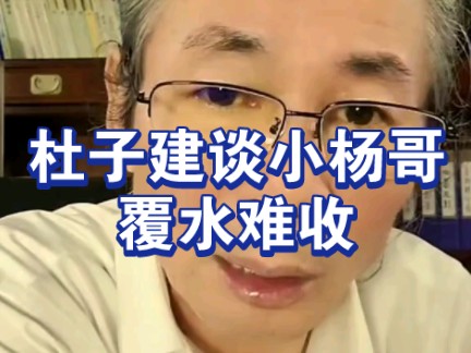 【杜子建】小杨哥有可能人设崩塌,覆水难收!哔哩哔哩bilibili