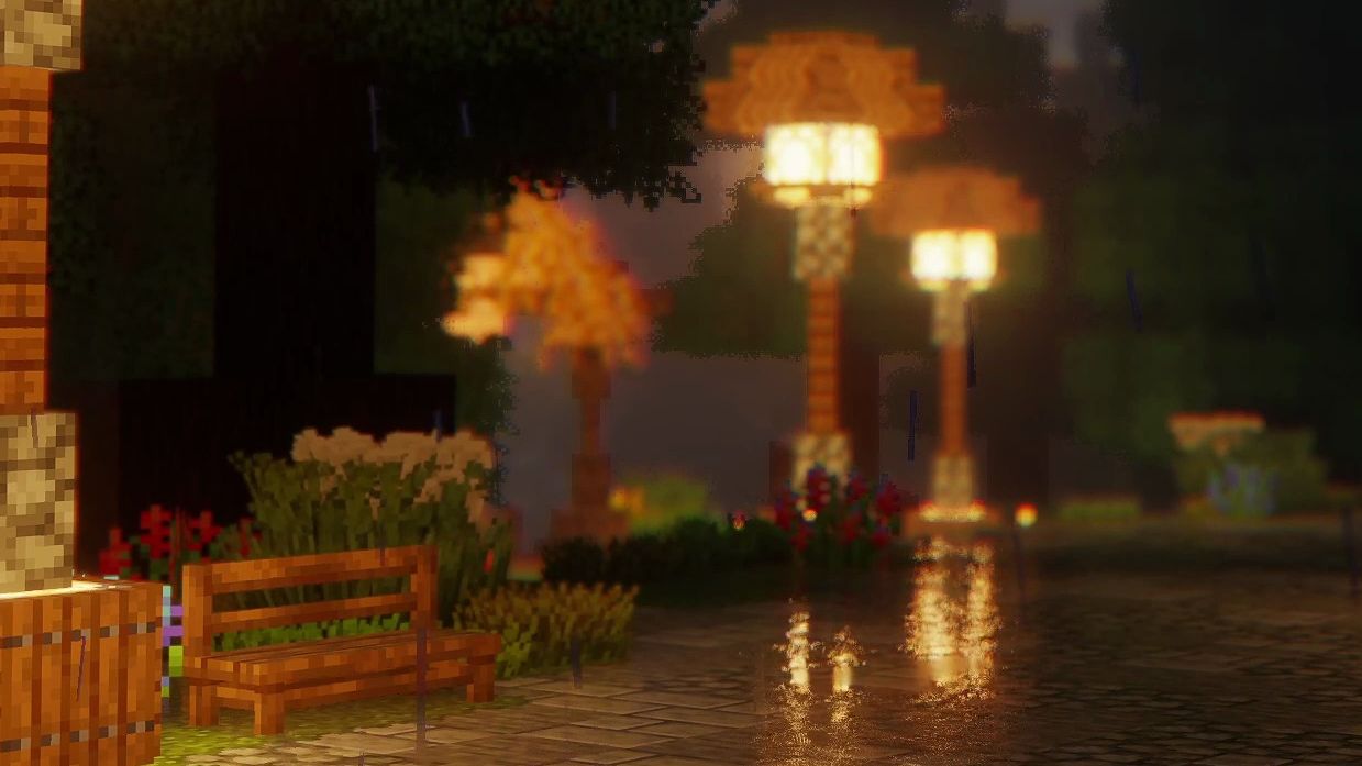 我的世界❤雨夜石路❤动态壁纸Minecraft哔哩哔哩bilibili我的世界