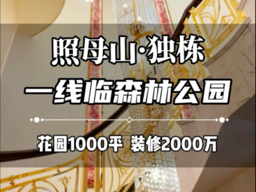 照母山 验资2000万才能看的别墅花园1000平 装修2000万 头排公园#重庆别墅 #重庆独栋别墅 #重庆豪宅哔哩哔哩bilibili