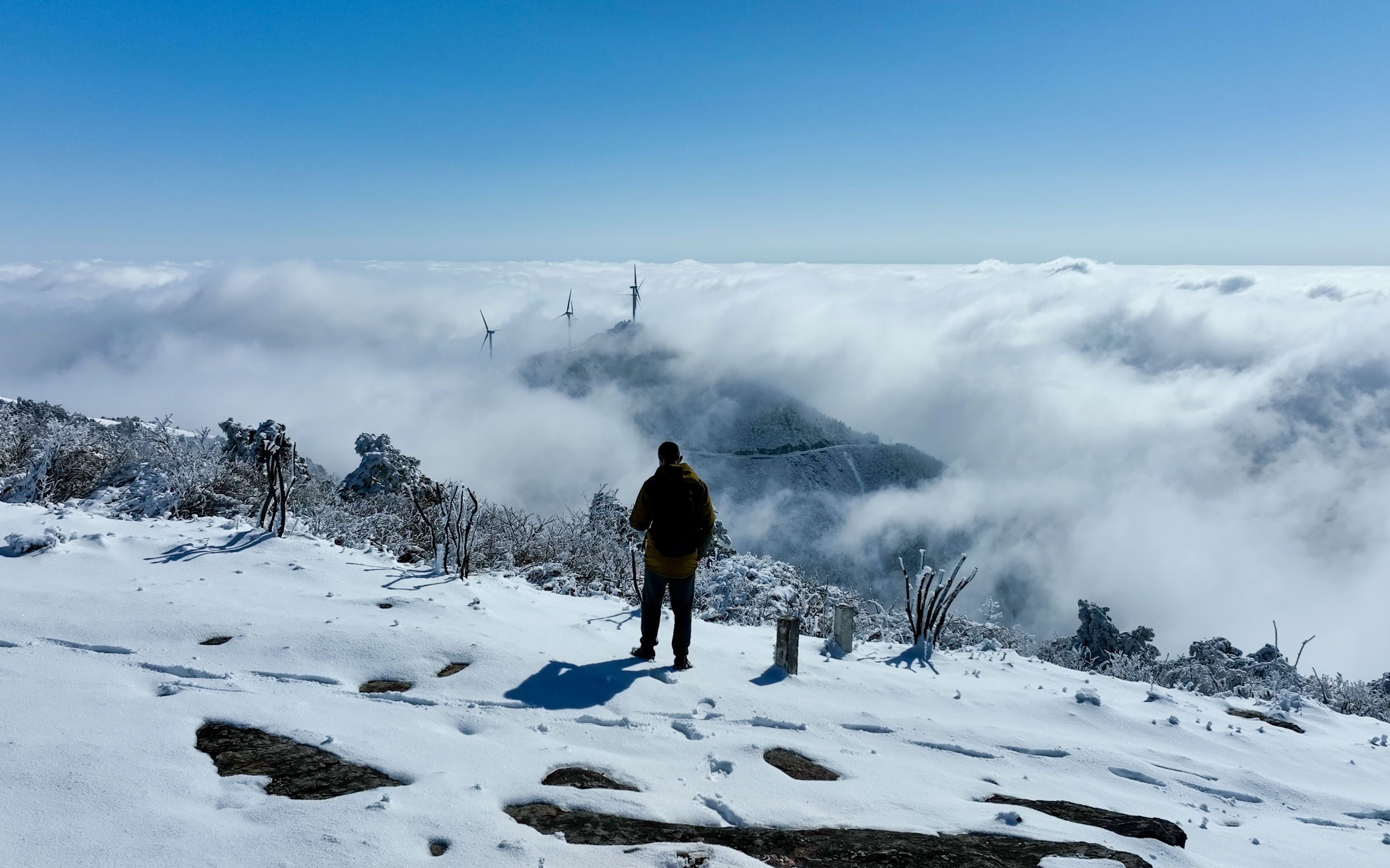 九皇山雪景图片图片