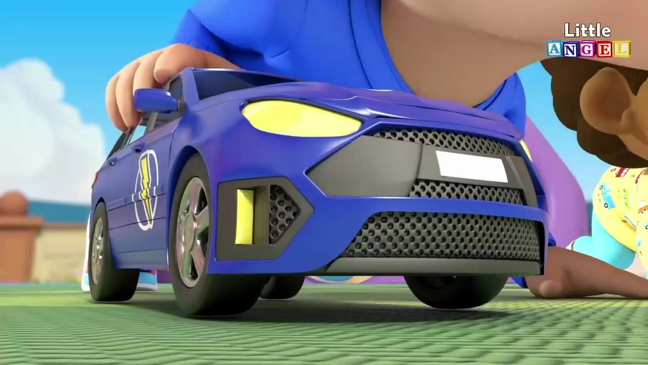 幼儿英语学习启蒙早教儿歌童谣操场上的赛车