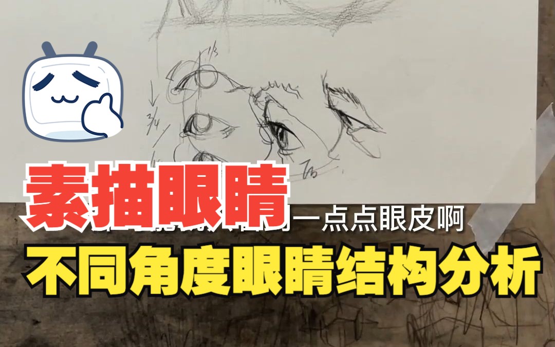 [图]素描眼睛|不同角度眼睛结构分析！