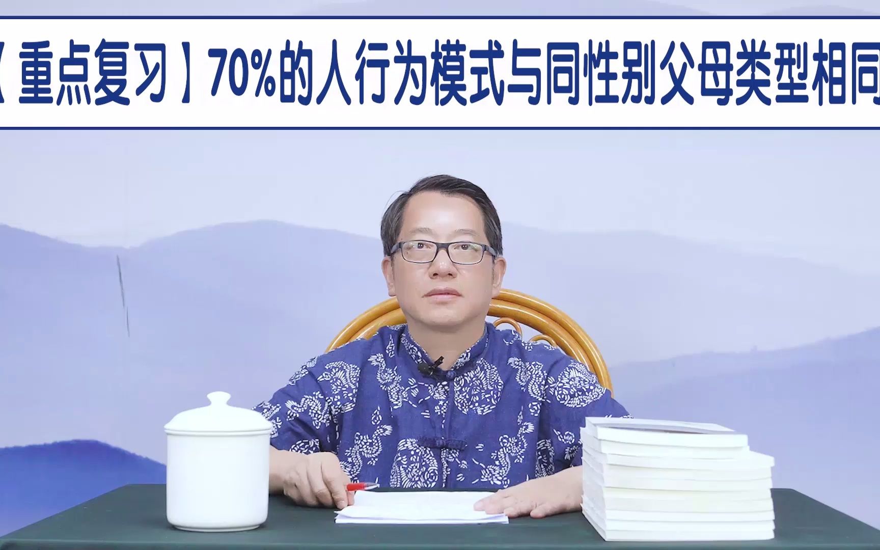 [图]【鞠强教授】70%的人行为模式与同性别父母类型相同