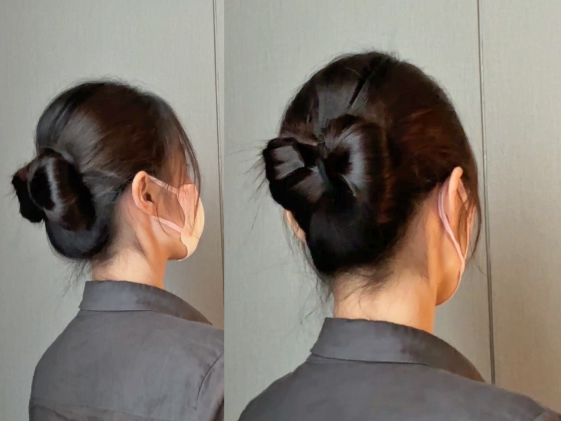 早八发型 蝴蝶结盘发 开学新发型