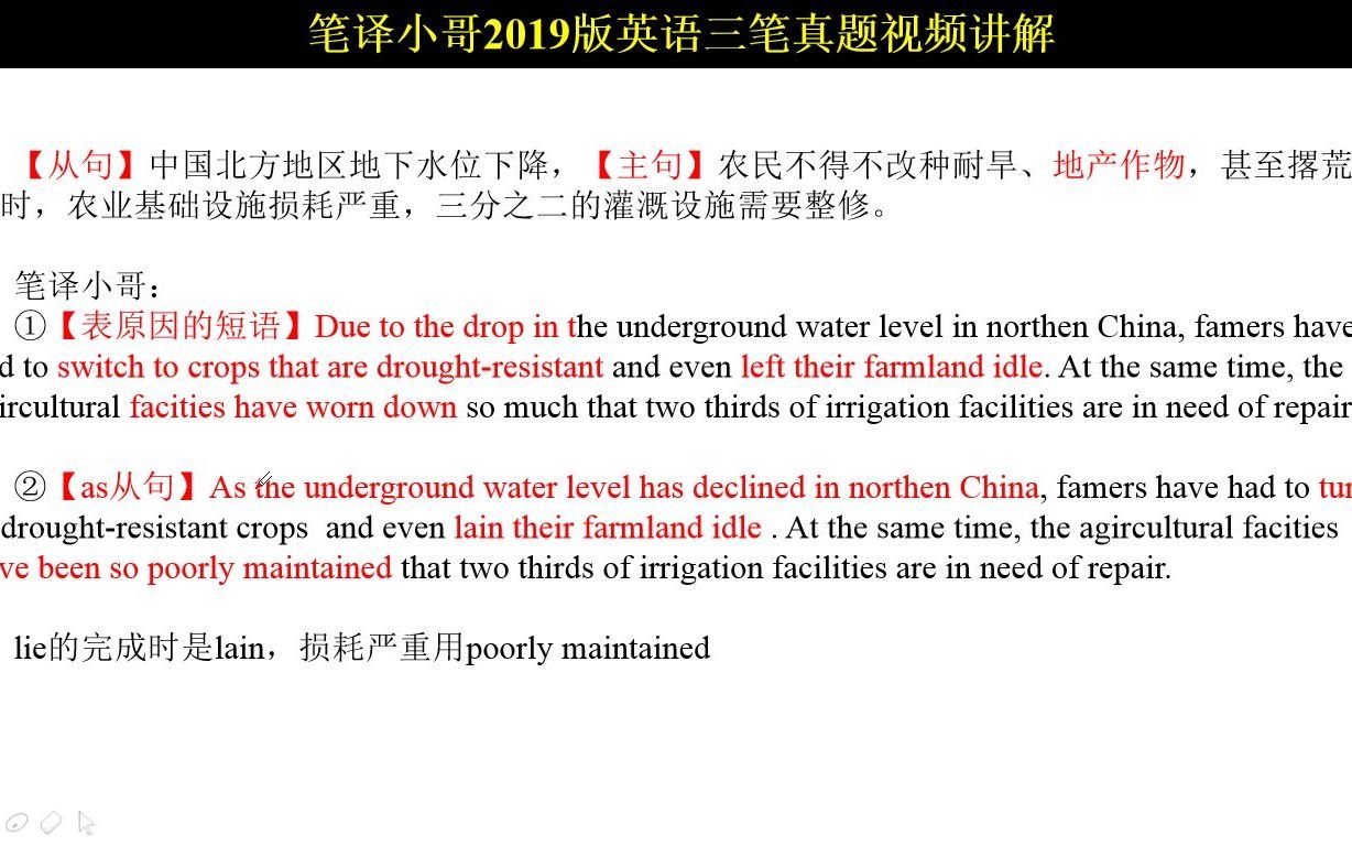 [图]2011年11月CATTI英语三级笔译真题汉英讲解笔译小哥2020版三