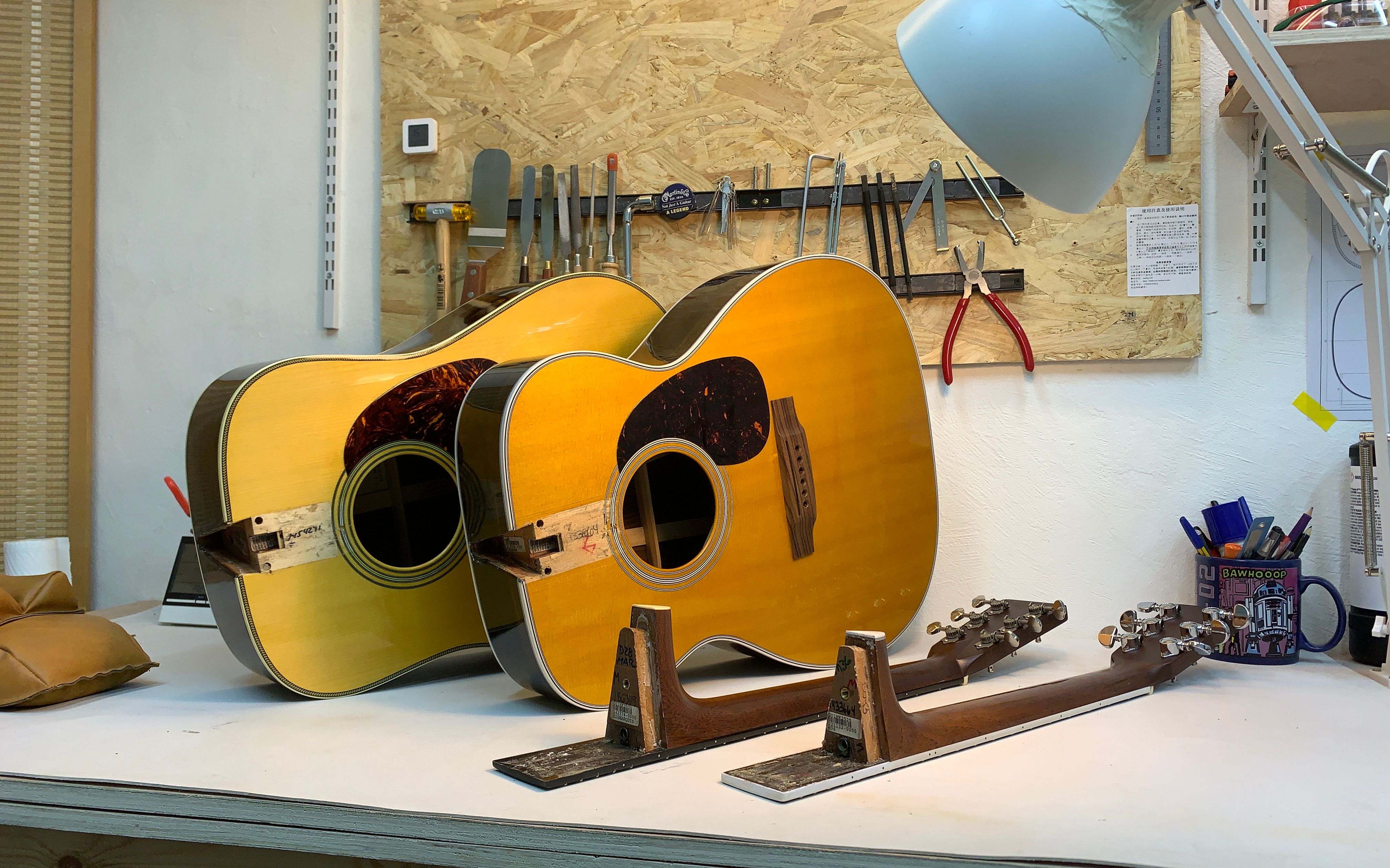 试弹做完琴颈重置的martin d28 marquis▲花生吉他维修站