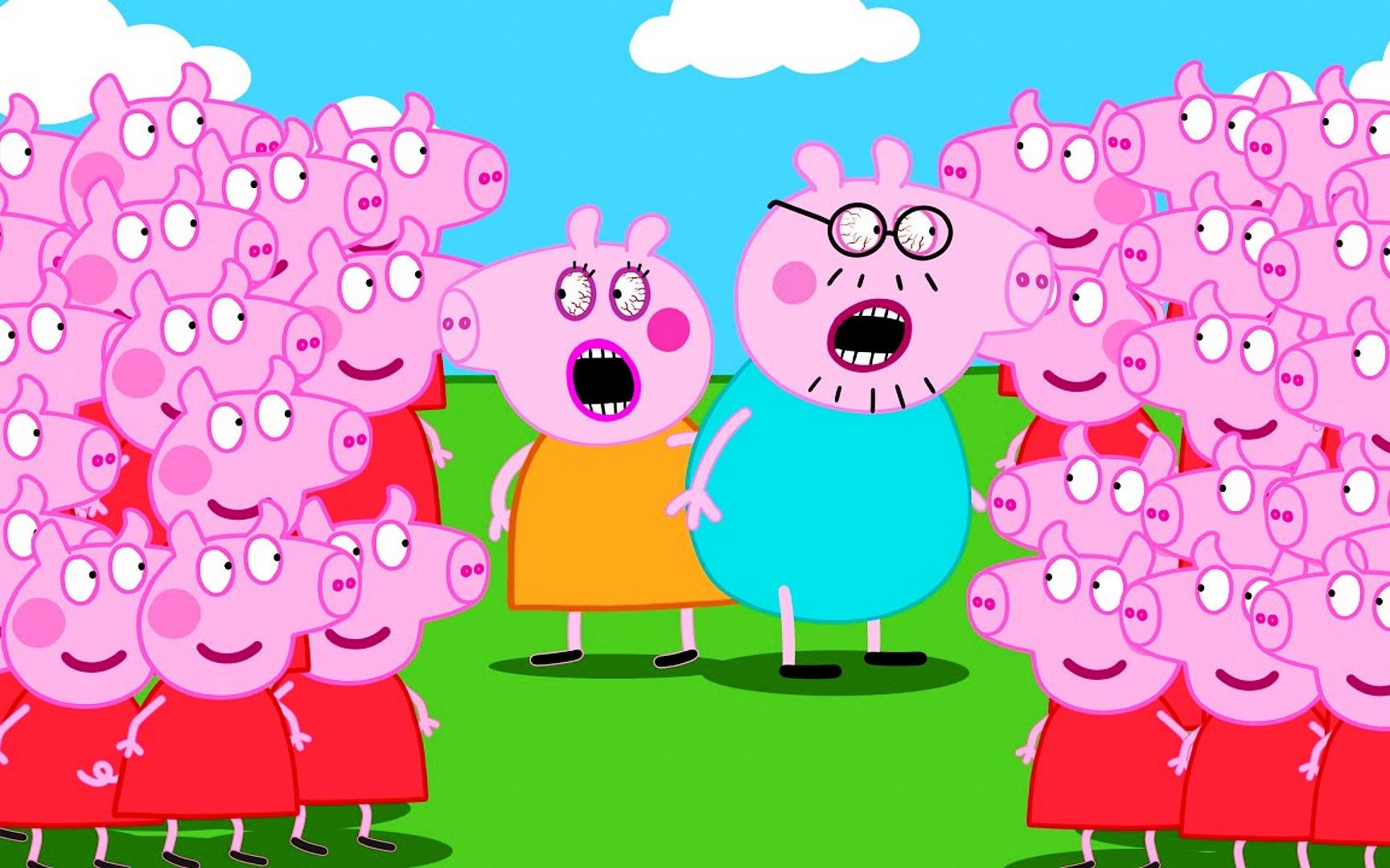 小猪佩奇:意外进入古怪复制传送门,无数的佩奇被复制了出来!