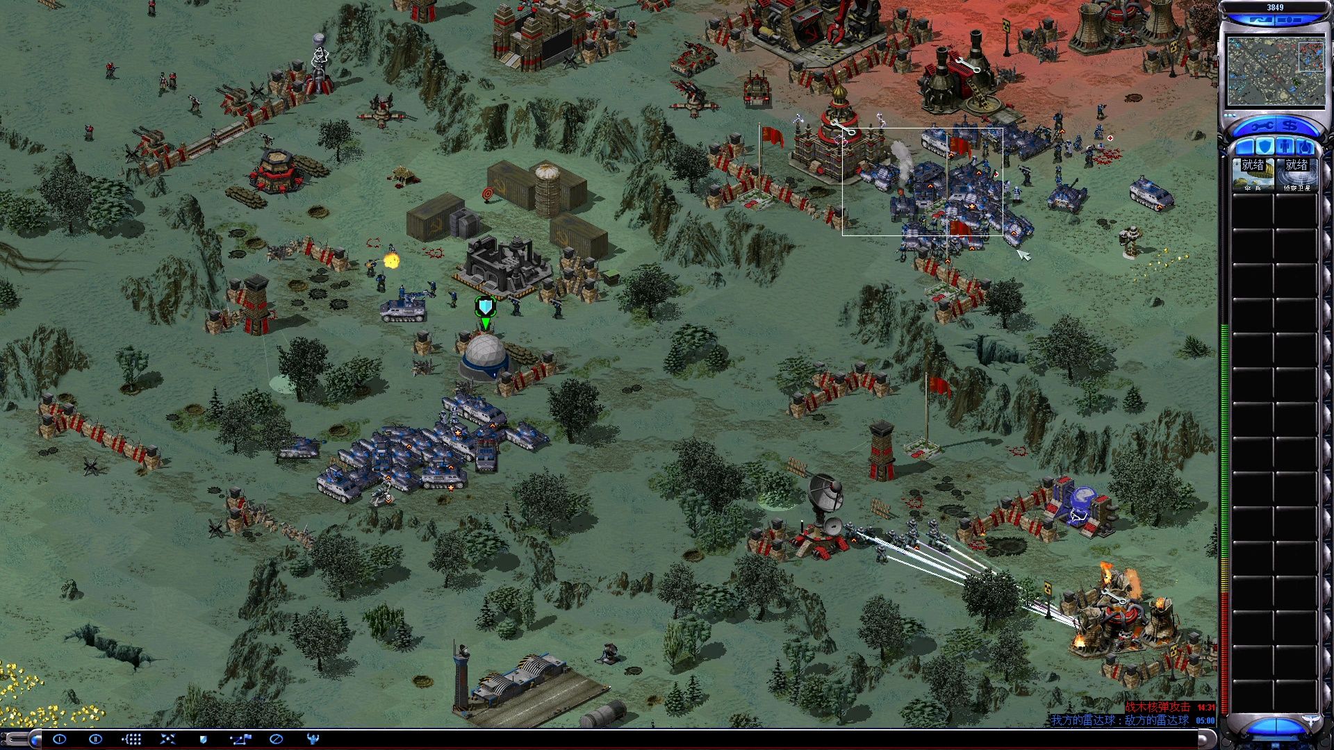 菜鸟新手开荒休闲战役 红色警戒2 命令与征服 盟军任务09 零信号