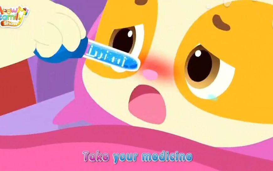 [图]宝宝巴士 MeowMi Family 英语儿歌动画系列 Baby Take Medicine Song Healthy Habits for Kids吃药歌