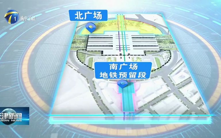 【京滨城际】京滨城际滨海西站北广场开始主体施工(2023年4月10日天津新闻频道《天津新闻》)哔哩哔哩bilibili