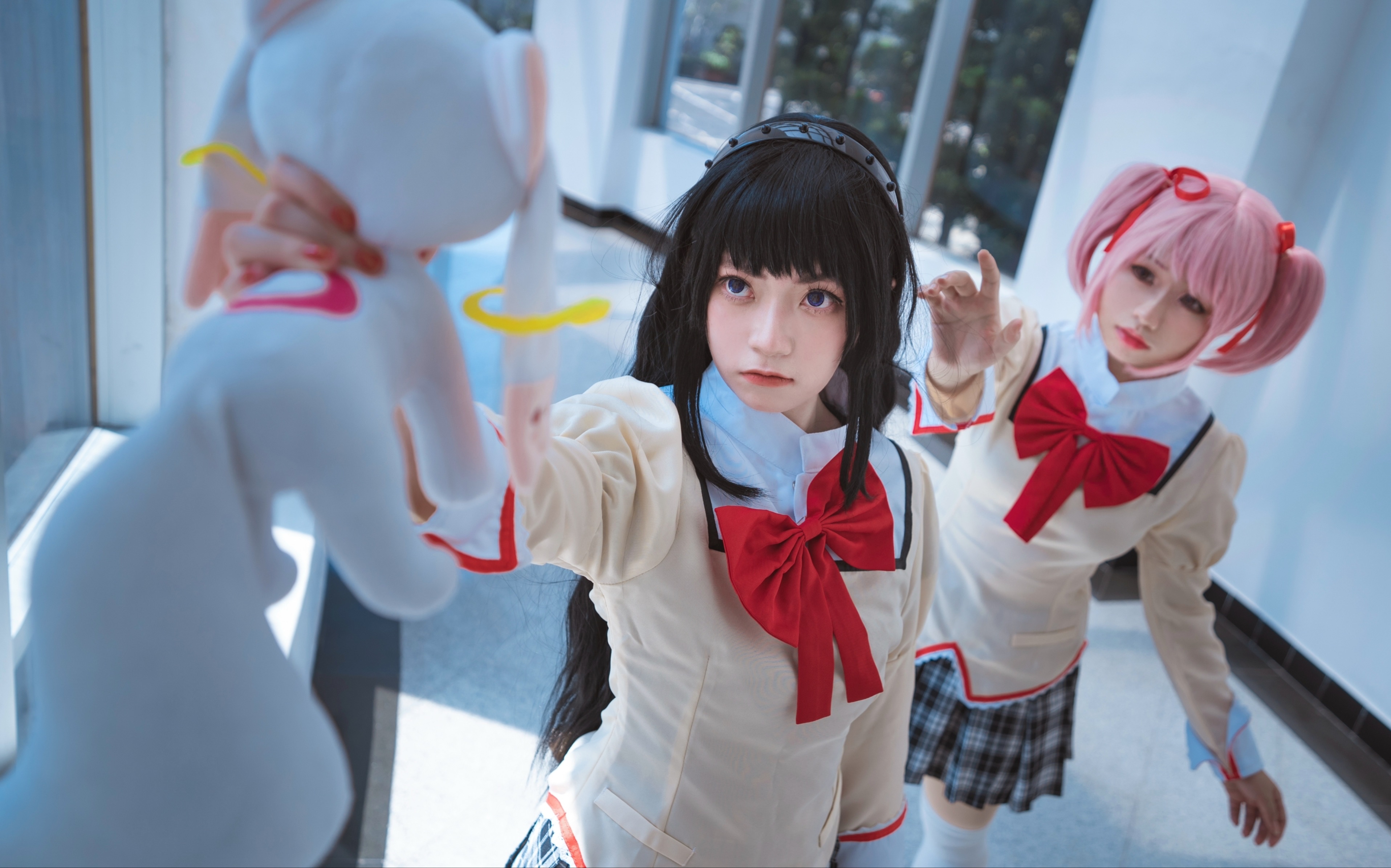 【cos正片】魔法少女小圆(焰圆校服.ver)_哔哩哔哩_bilibili