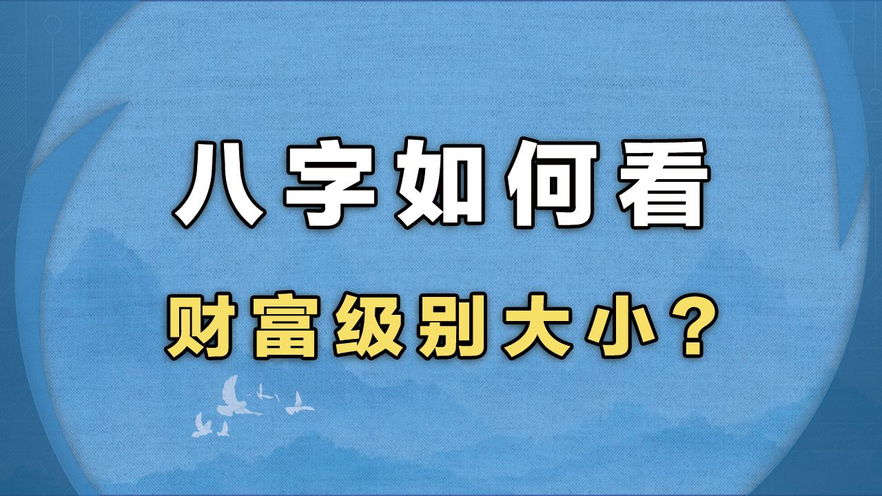 八字如何看财富级别大小?哔哩哔哩bilibili