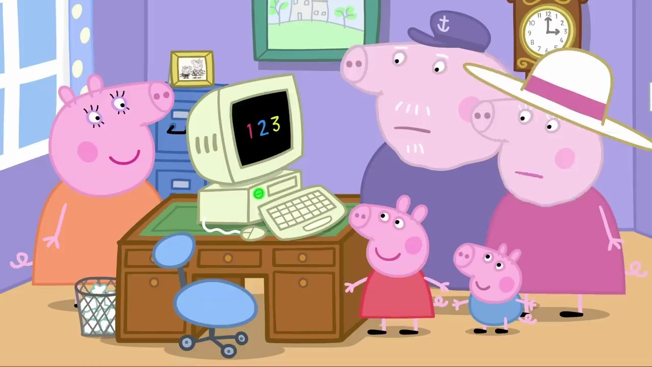 Peppa Pig小猪佩奇英文原版  Grandpa Pig's Computer(每日更新)哔哩哔哩bilibili