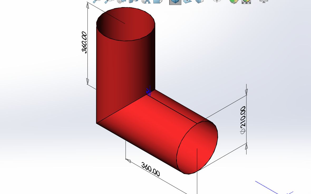 solidworks 钣金练习1 两节等径圆柱弯头 薄板放样 钣金视频教程哔哩哔哩bilibili