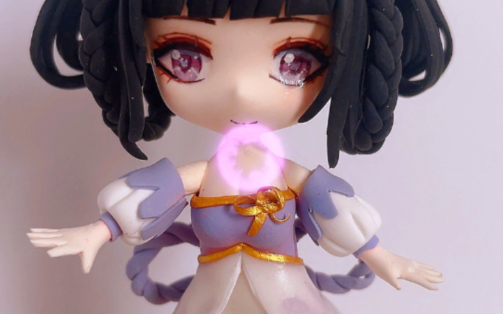 【粘土】刚入坑的时候做的小乔,很粗糙,但当时好有成就感的