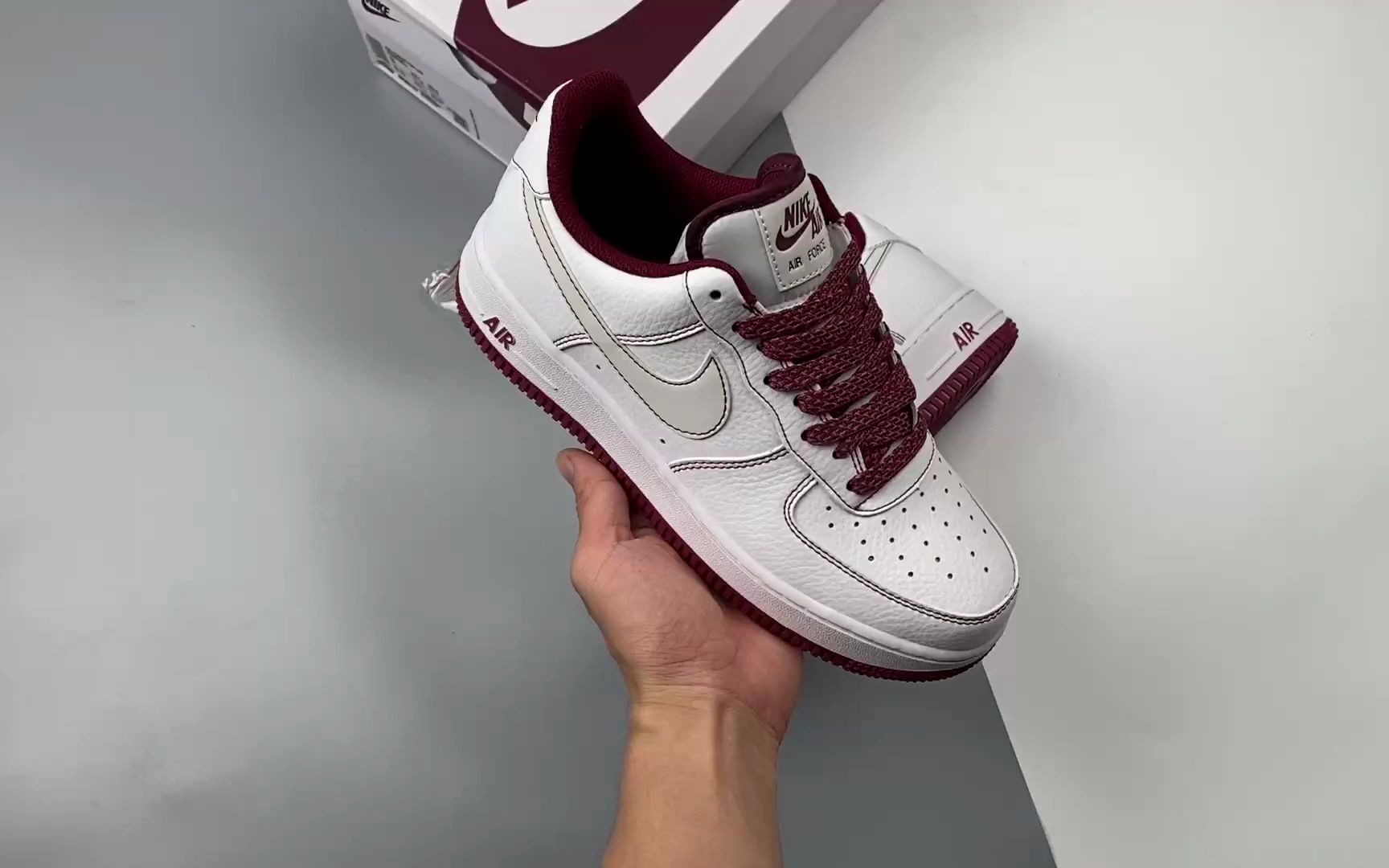 nike air force 1 low 07 米白红3m钩低帮空军一号休闲板鞋莆田鞋男