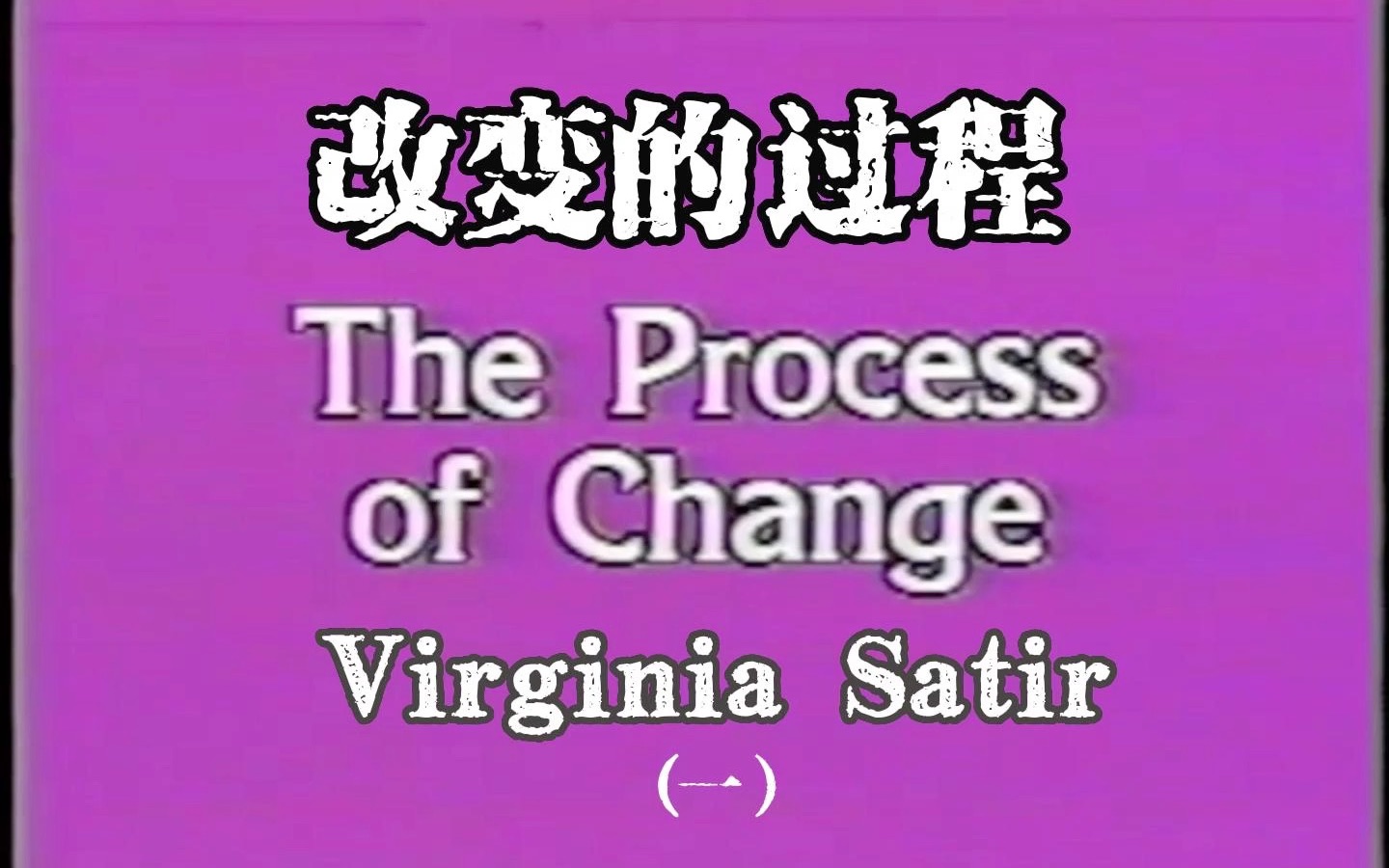 【中字】美国家庭治疗大师萨提亚讲改变的过程(一)哔哩哔哩bilibili