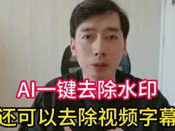 下载视频: AI一键去除水印！还能去除视频字幕，自媒体必备工具