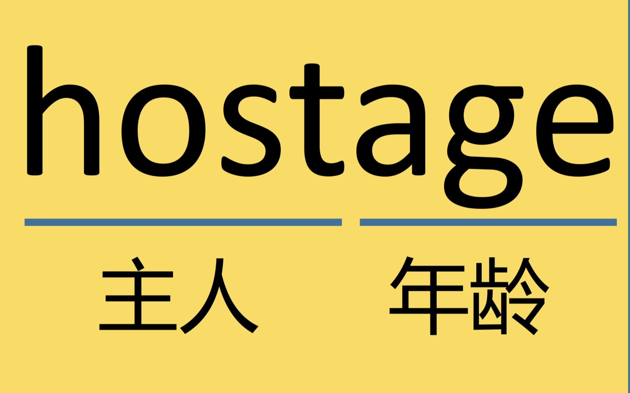 四六级单词hostage哔哩哔哩bilibili