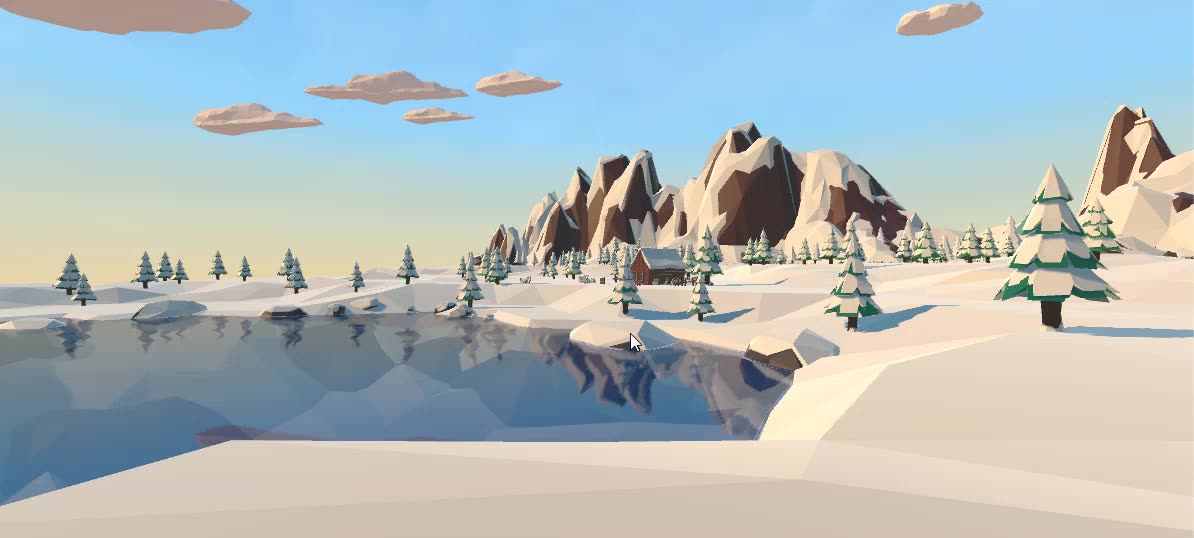 一个存档 - unity中low poly雪山场景