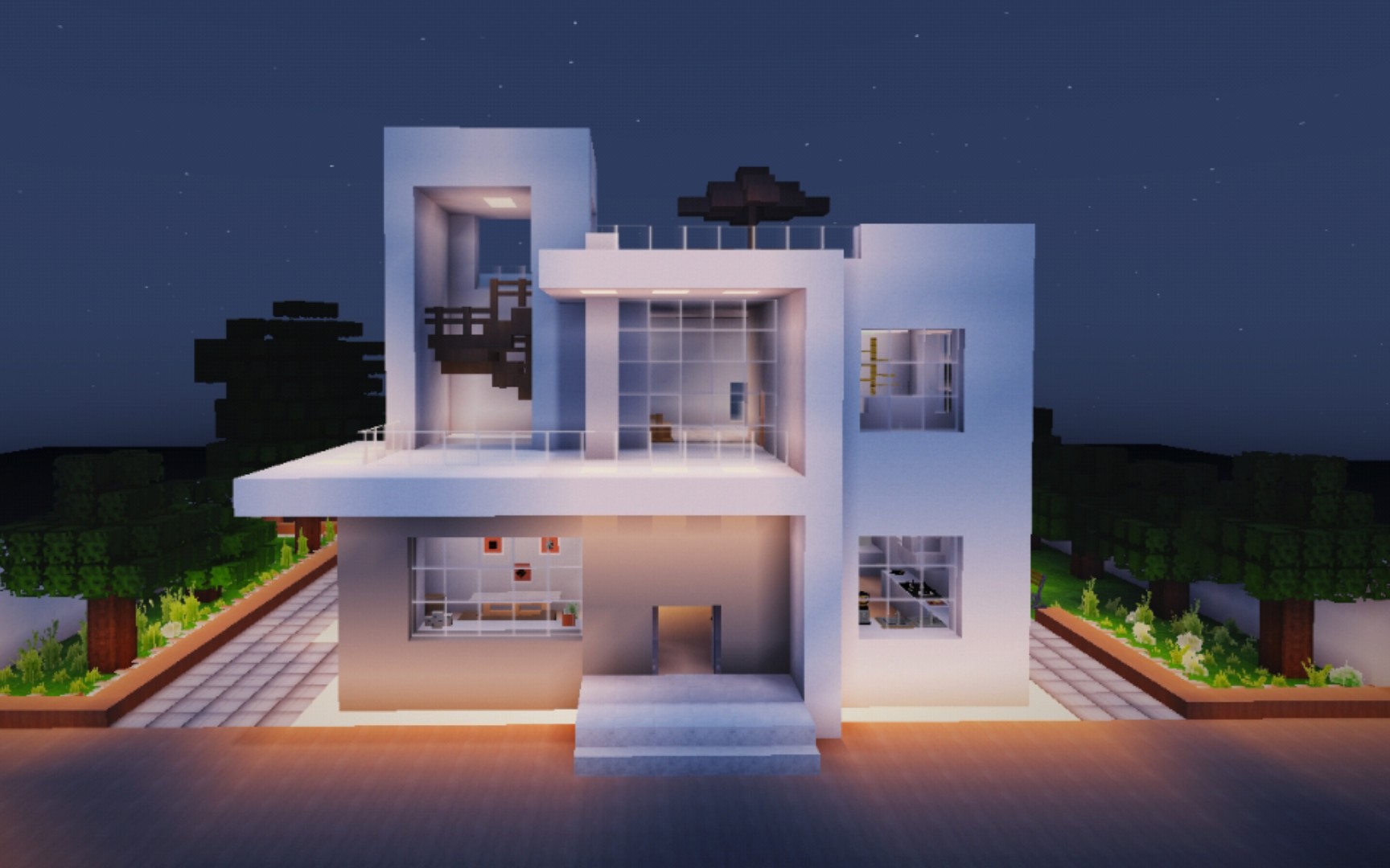 活动  【minecraft】【建筑欣赏】现代别墅