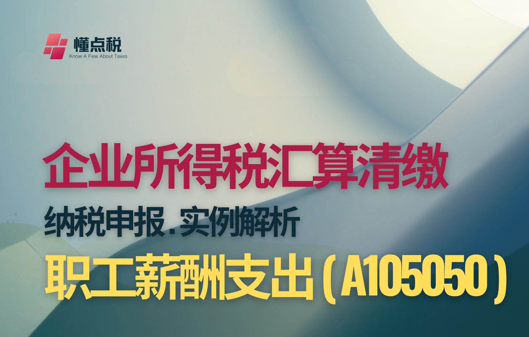 企业所得税汇算清缴纳税申报实务:职工薪酬哔哩哔哩bilibili