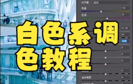 【ps调色】样片系列高级白调色教程,高级感白色系调色教程哔哩哔哩bilibili