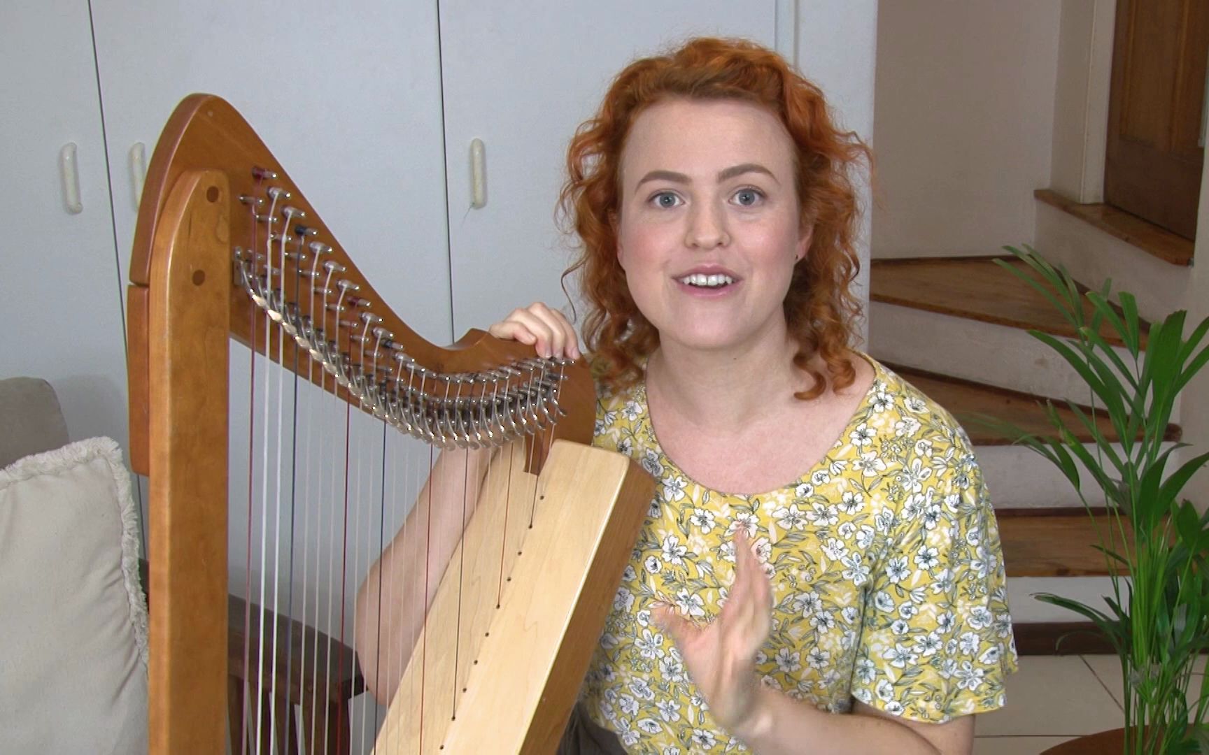 【竖琴课程】how to play the harp- start here (#1 of 14)_哔哩哔哩