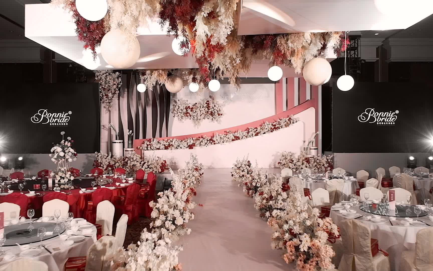 清新淡雅 唯美大气婚礼布置——红色系列2