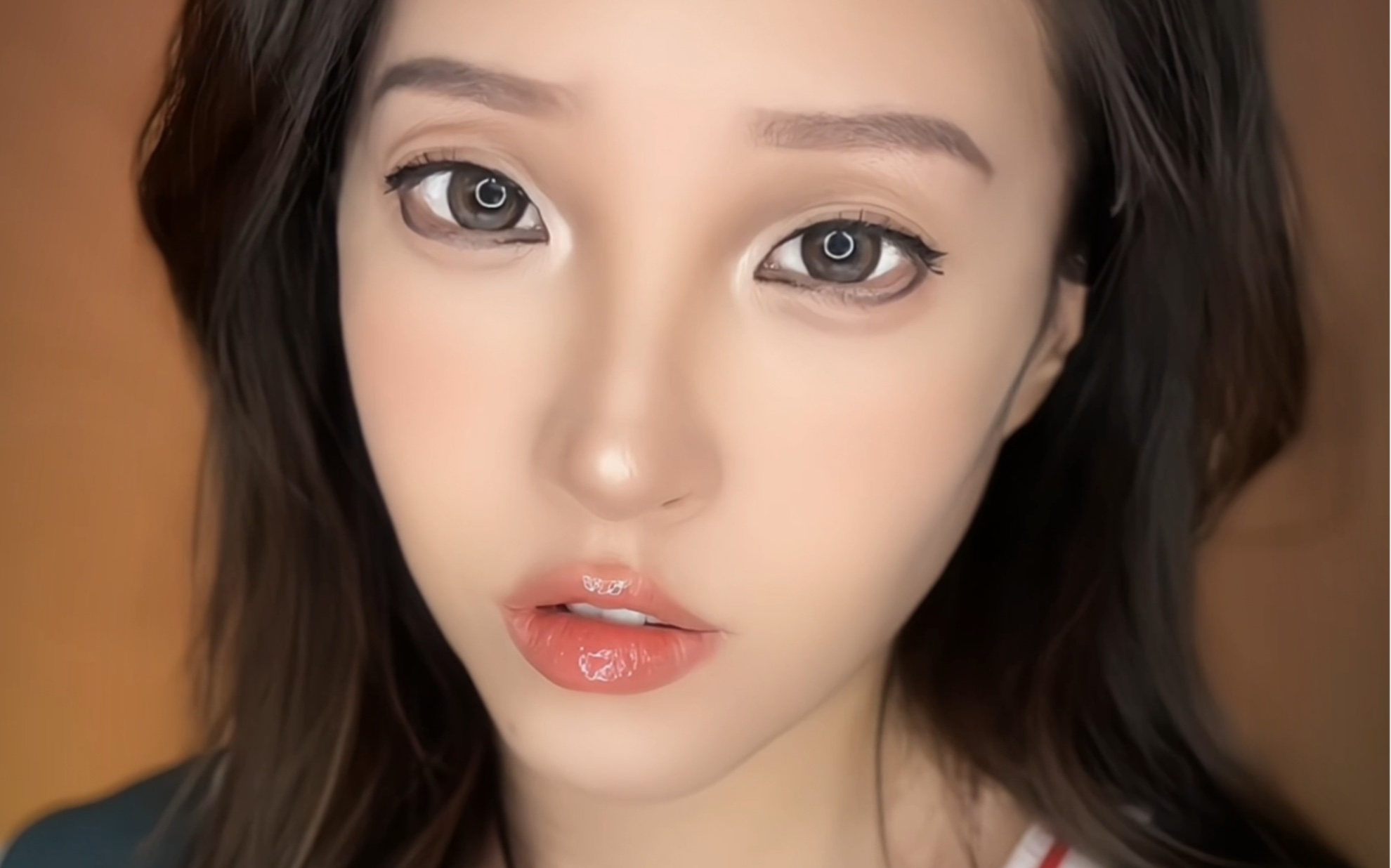 尝试尝试把公主妆化在脸上