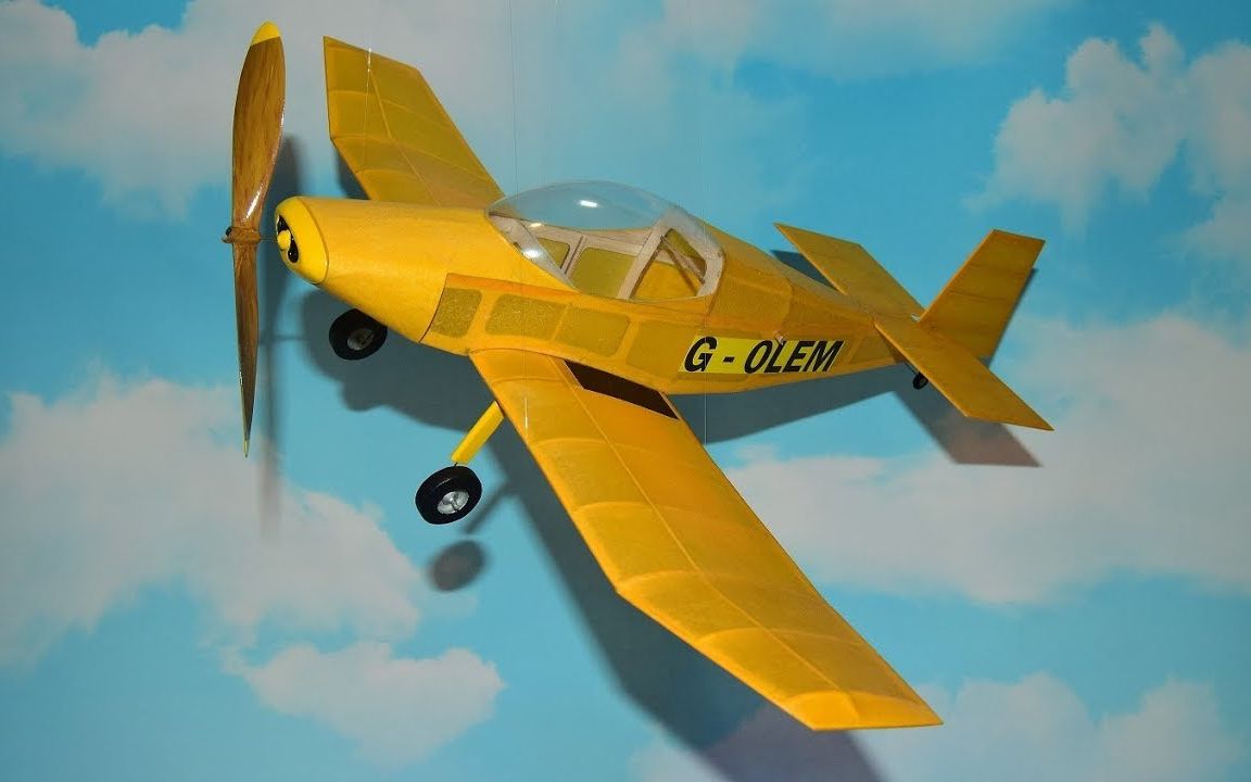 微型轻木航模橡皮筋自由飞jodeld18航模制作youtube转载robbrennanrc