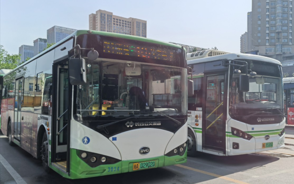 【长沙公交】107路比亚迪k8行驶于滴水井-火车站