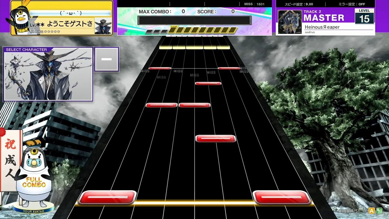 【CHUNITHM/谱面预览】HeinousЯeaper Master15(流速9.0)