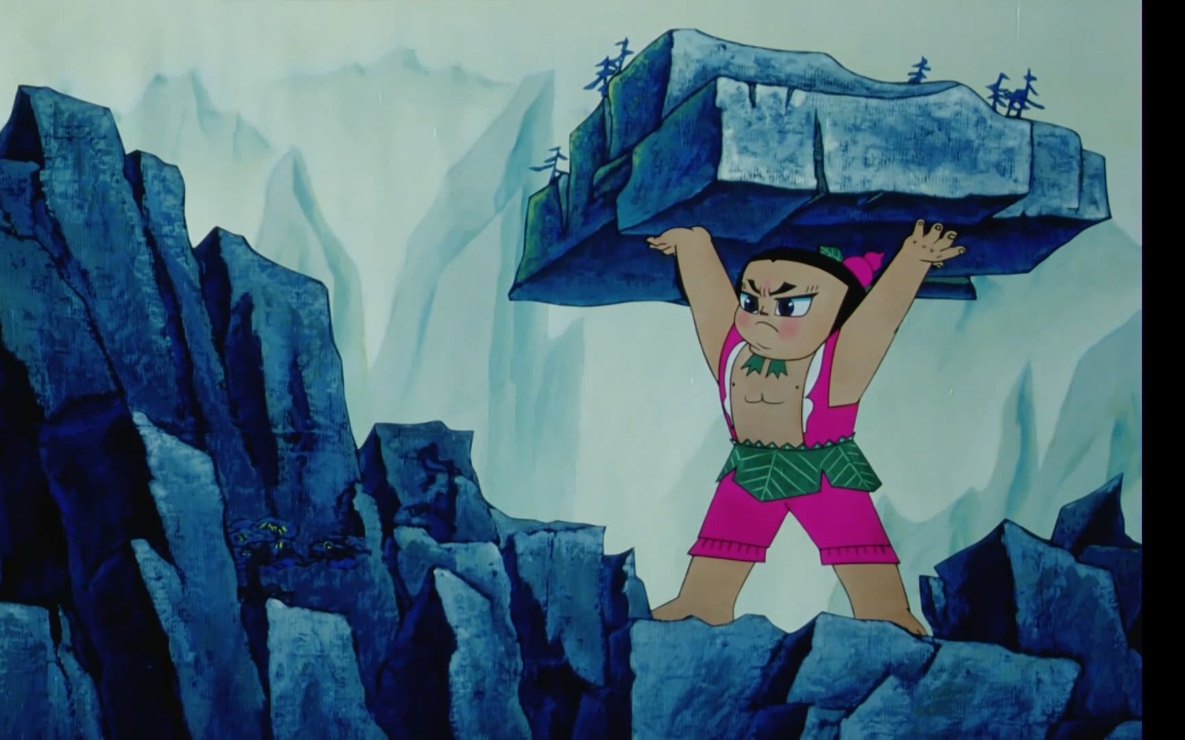 初学剪辑第二天-大娃扔石头