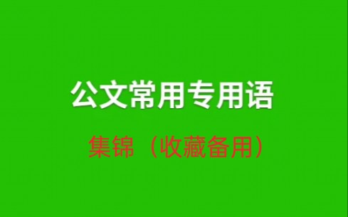 公文常用专用语集锦(收藏备用)哔哩哔哩bilibili