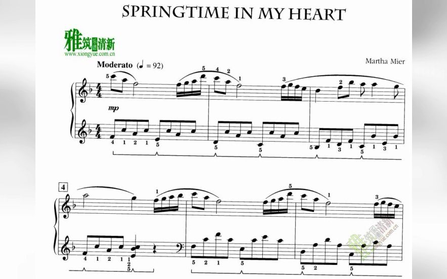 [图]Martha Mier - Springtime in my Heart钢琴谱