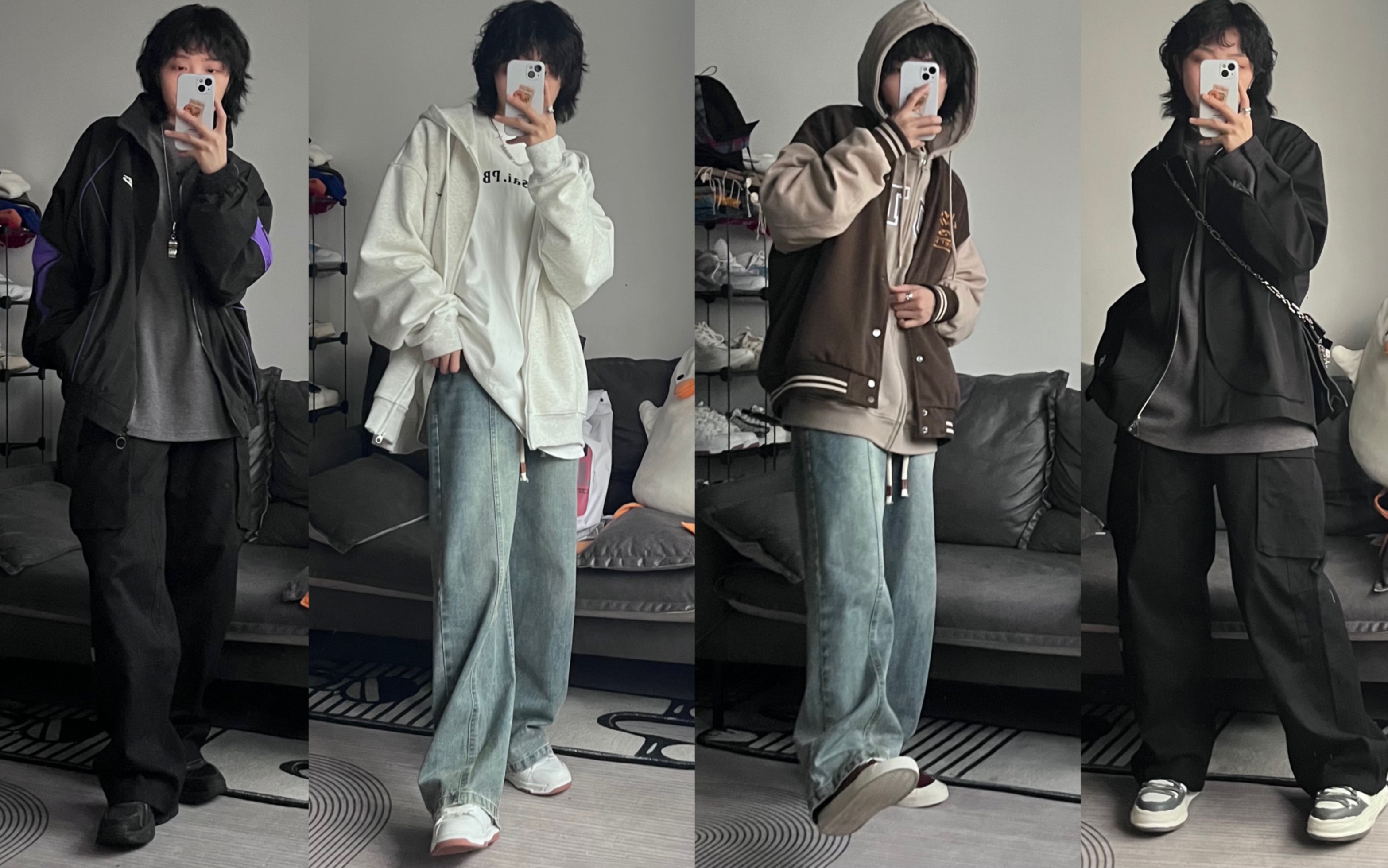 [图]OOTD/初秋无性别外套分享/黑色夹克也太帅了吧～