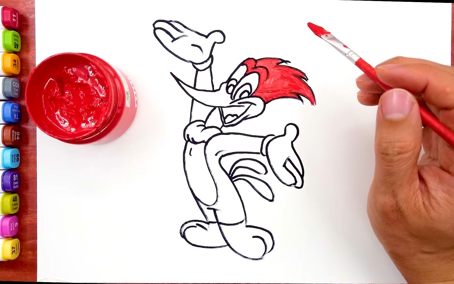 啄木鸟伍迪(啄木鸟伍迪) Woody Woodpecker Coloring pages哔哩哔哩bilibili