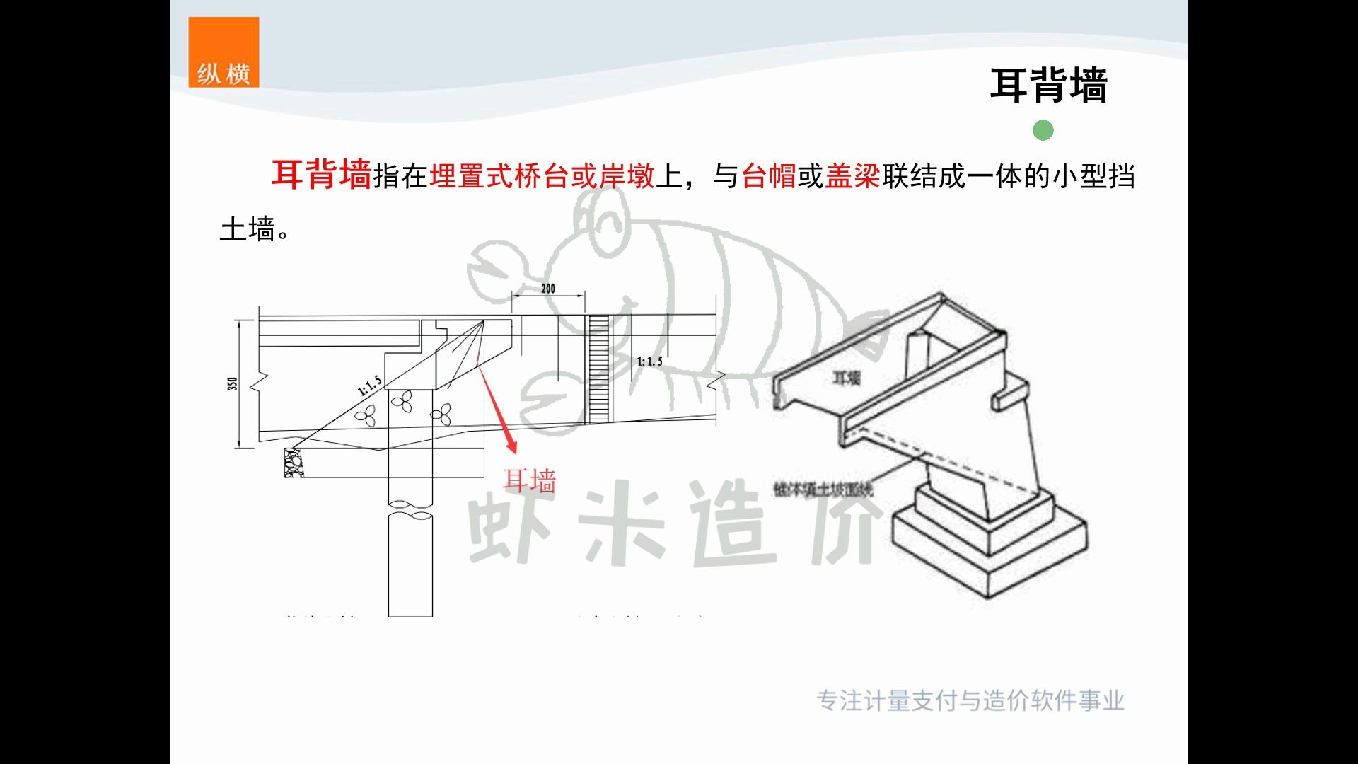 纵横公路造价—桥梁耳背墙工程量清单编制学习哔哩哔哩bilibili