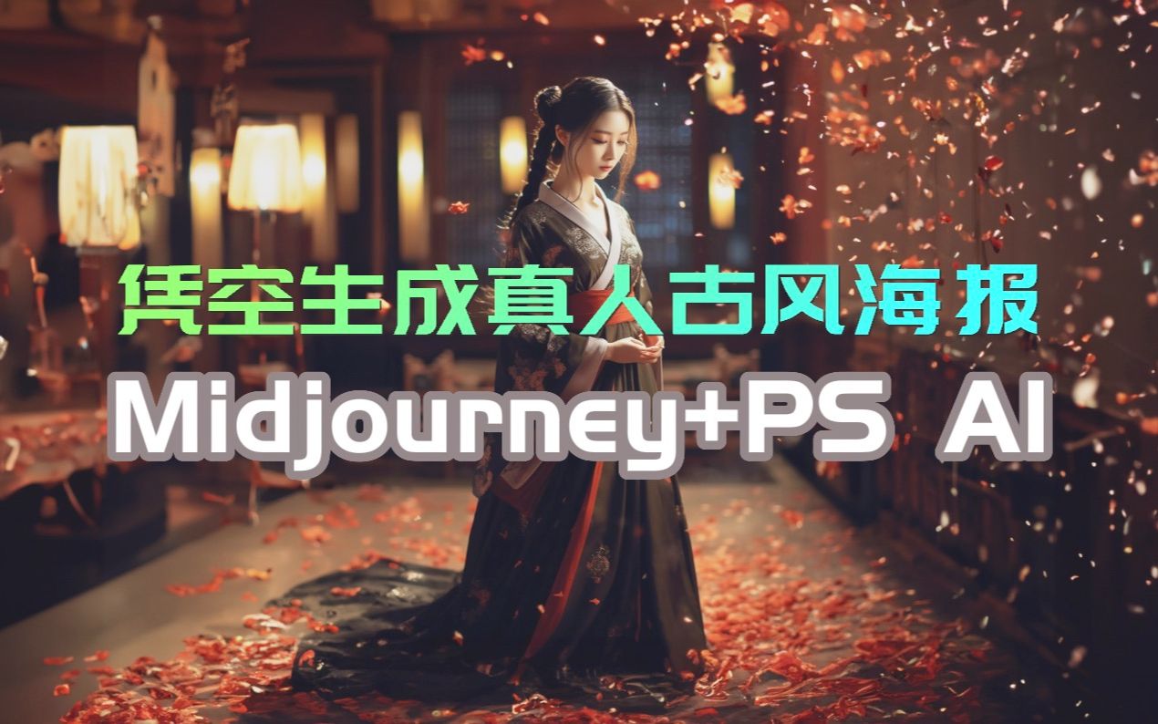 摄影师失业?凭空生成古风模特海报丨midjourney+PS AI结合使用哔哩哔哩bilibili