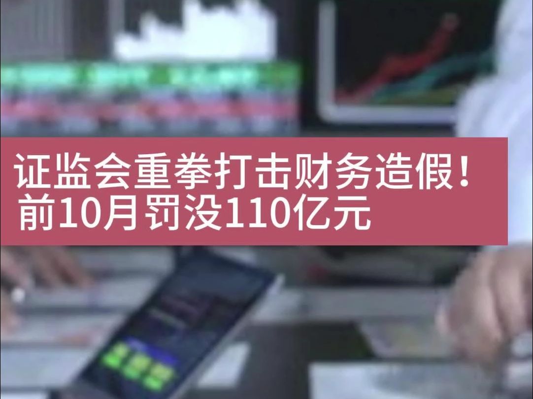 证监会重拳打击财务造假!前10月罚没110亿元哔哩哔哩bilibili