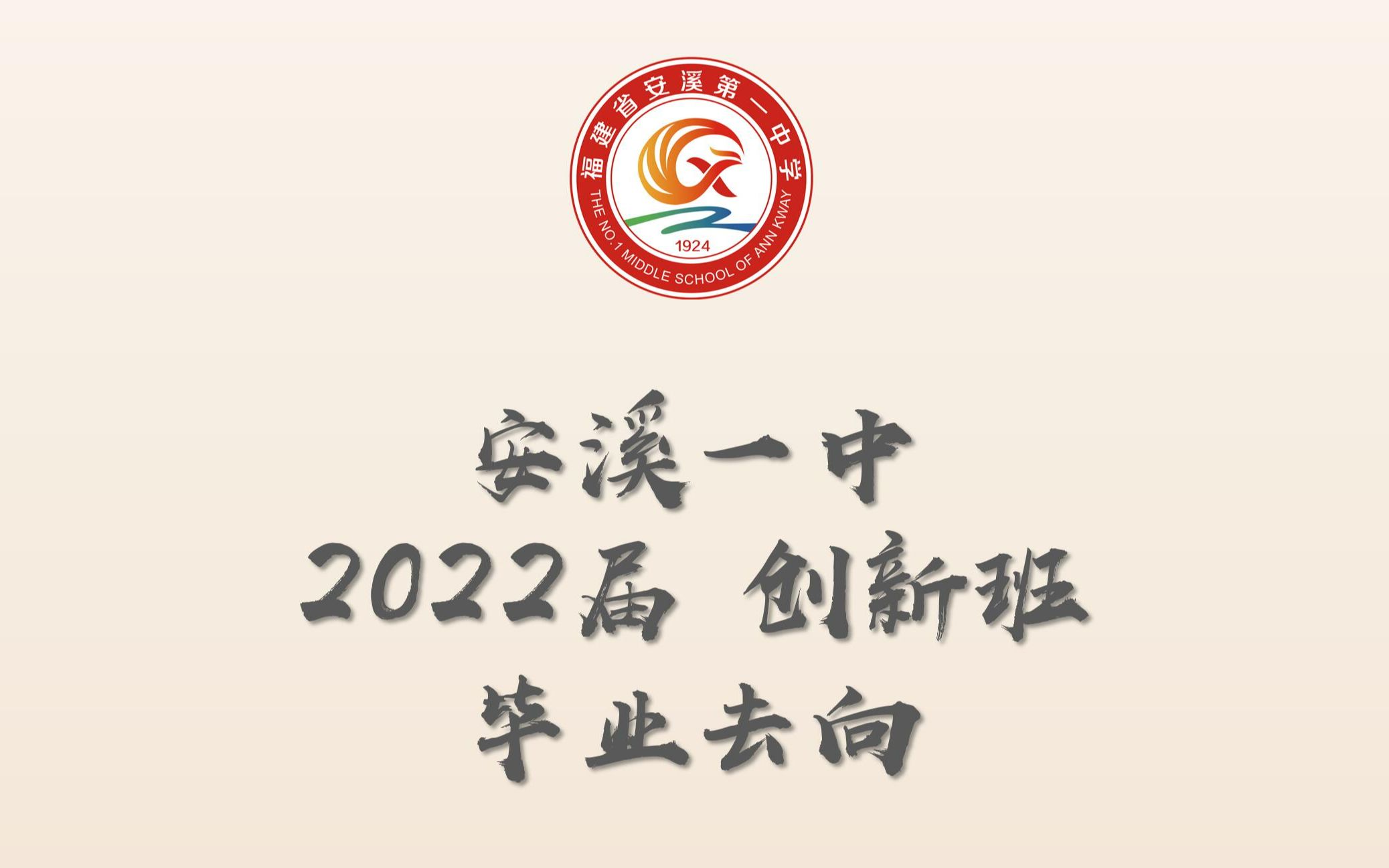 安溪一中2022届创新班毕业去向哔哩哔哩bilibili