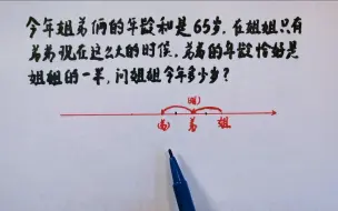 Download Video: 在姐姐只有弟弟现在这么大时，弟的年龄是姐的一半，姐今年多大？