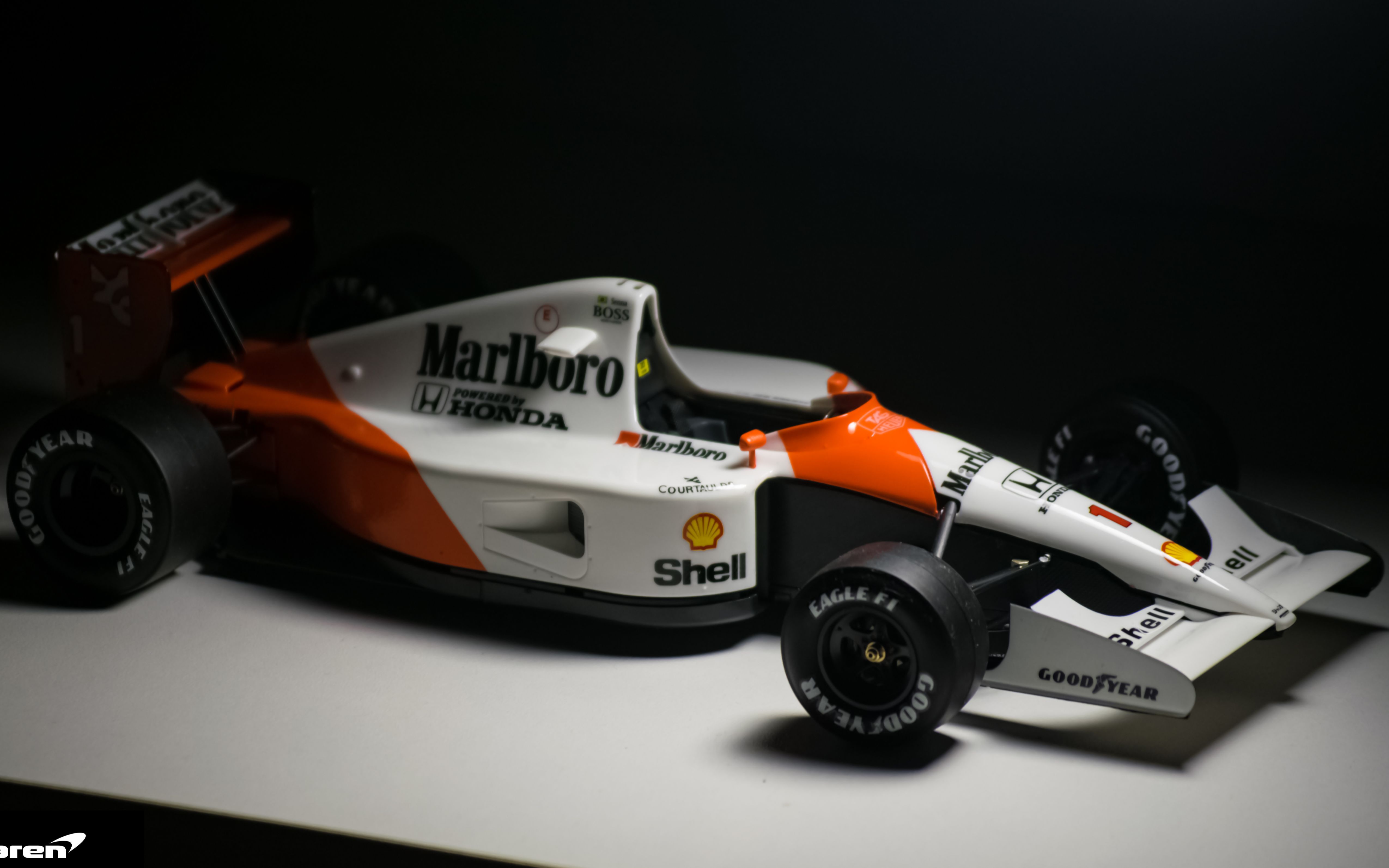 富士美1/20 mclaren honda mp4/6 致敬永远的车神!