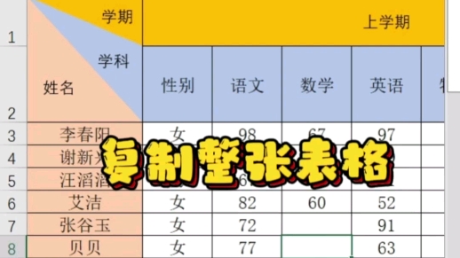 如何完整的复制整张表格#每天学习一点点 #excel #每天跟我涨知识哔哩哔哩bilibili