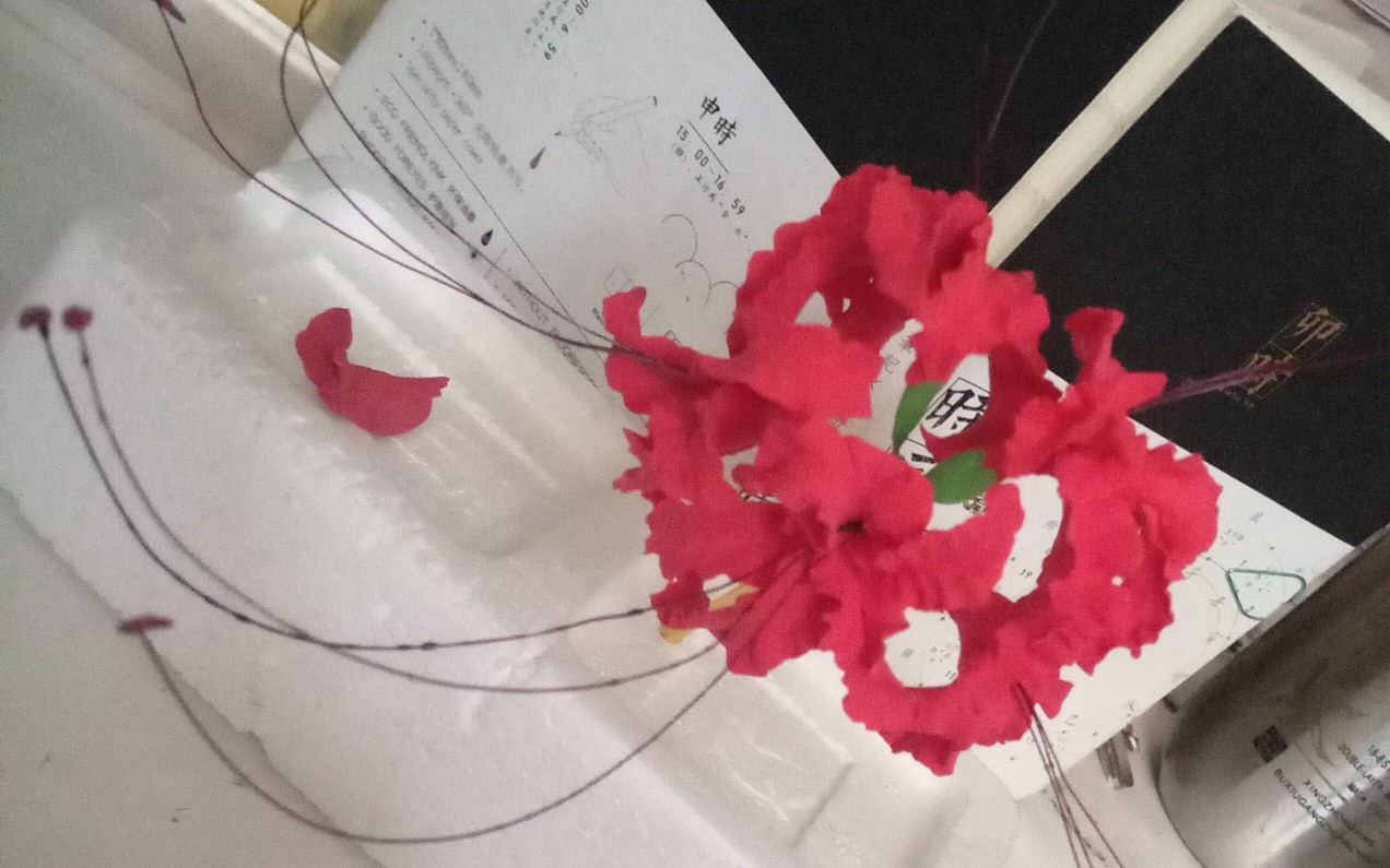 【教程】【手工】【发簪】【粘土】超轻粘土彼岸花簪_哔哩哔哩 (゜-゜