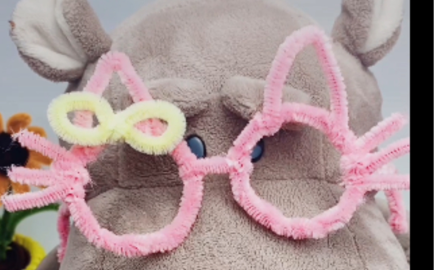 可爱的扭扭棒眼镜做法也非常简单