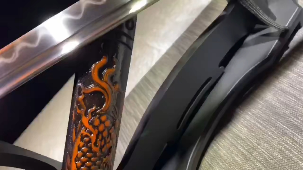 高硬度t10烧刃武士刀 麒麟---72号