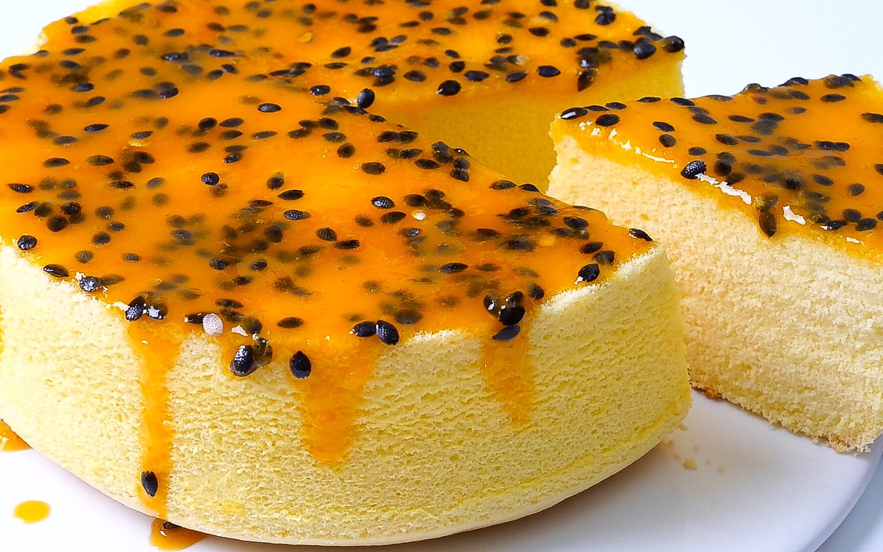 百香果相思软蛋糕酸甜可口细腻绵软附带详细的制作过程及配方